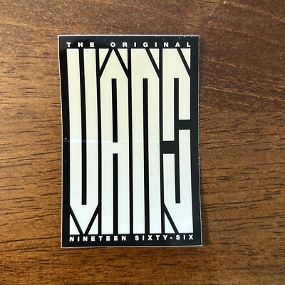 VANS Off The Wall The Original Vans Nineteen Sixty-Six Skateboard Sticker 3'' NEW