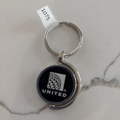 United Airlines Key Chain Key Ring w/Globe Logo NEW Aviation Collectable