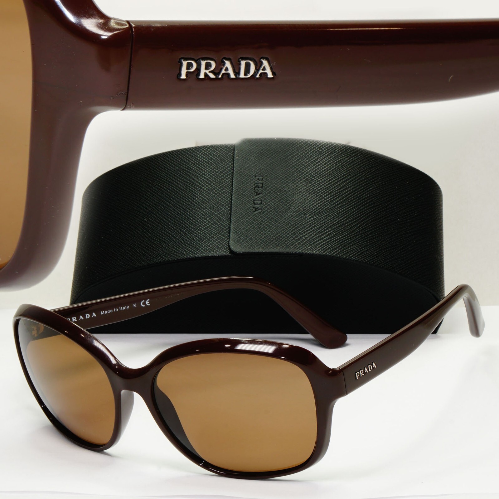 Prada Sunglasses 2014 Dark Brown Square Large PR18QS SPR 18Q