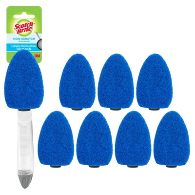Non-Scratch Dishwand Kit, Includes 1 Wand & 7 Refill Pads, Keep Hands Out of ...