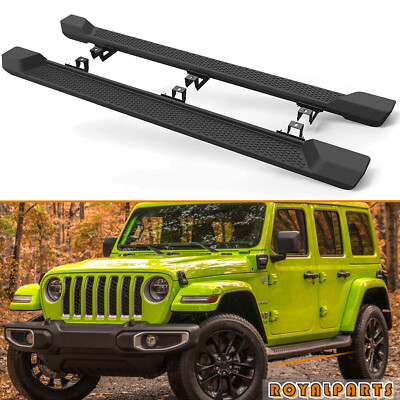 Running Boards Fits 2018-2023 Jeep Wrangler JL 4 Door Nerf Bars Side Step Set