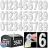 Reflective Mailbox Numbers for Outside - 30 Pcs Waterproof Mailbox Numbers Stickers, Large 3 Inch Self Adhesive 0-9 Vinyl Number for Mailbox, Door, Garbage Bins, Address Number (White)