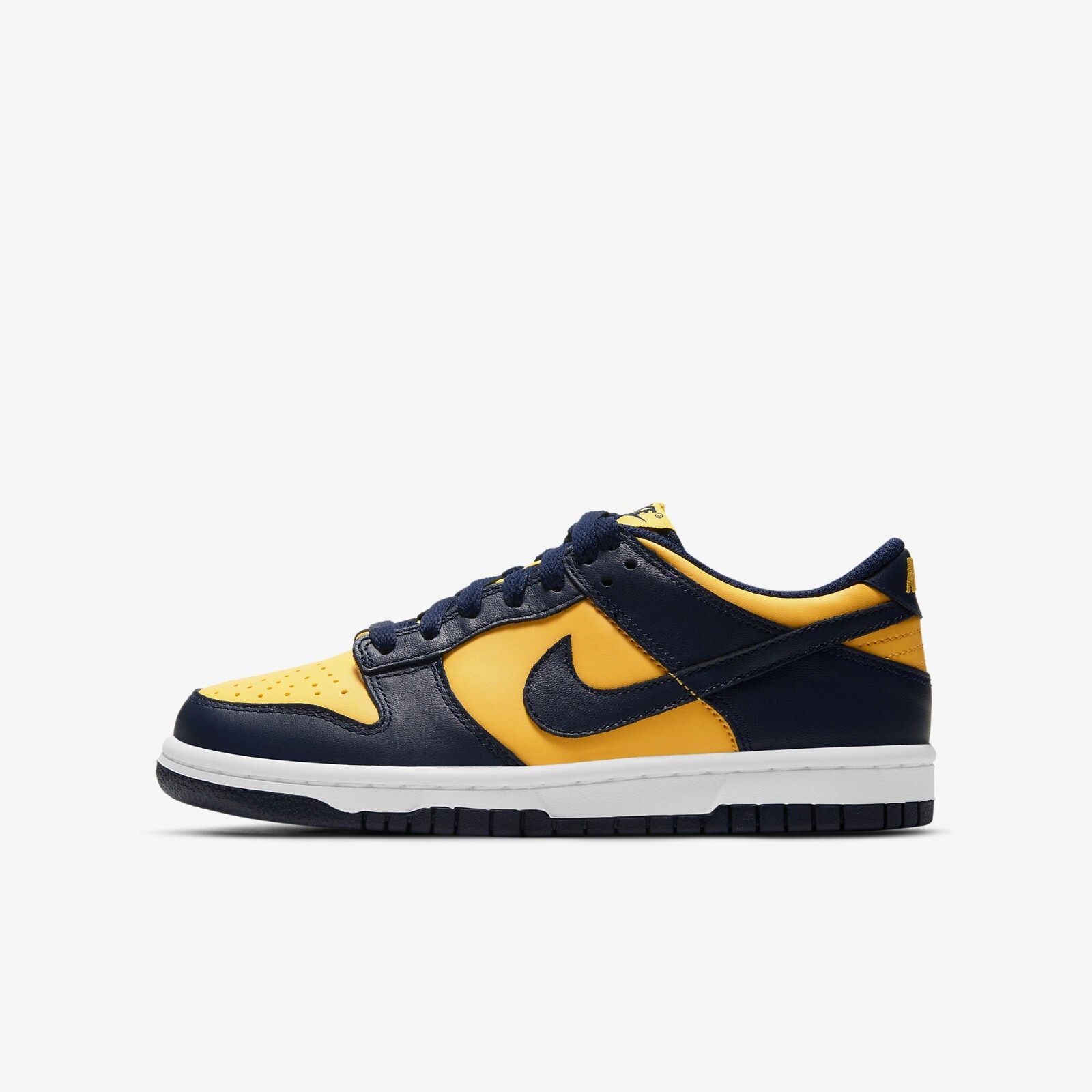 

Кроссовки Nike Dunk Low Varsity Maize GS CW1590-700, Varsity maize/midnight navy, Nike Dunk Low GS