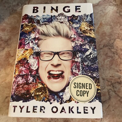 BINGE Sighed Autograph Hard Cover Book By Tyler Oakley