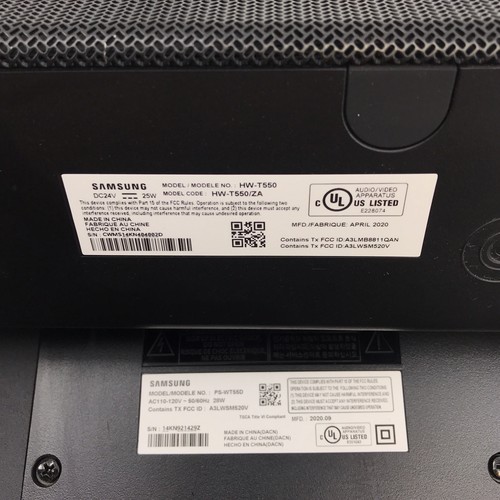 Samsung 2.1 Channel Wireless HW-T510 SoundBar w/ PS-WT55D Subwoofer #CR0256