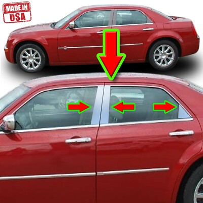 Chrome Pillar Trim for Chrysler 300C Dodge Magnum 05 10 6pc Set