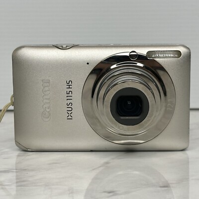 Canon IXUS 115 HS Champagne Silver Compact Digital Camera TESTED & WORKING!