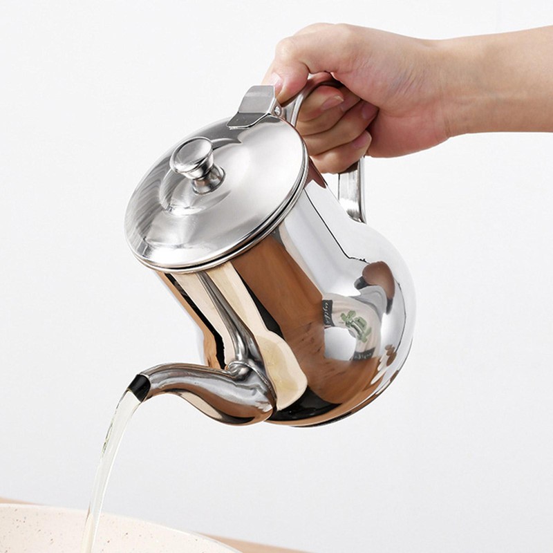 Kitchen Stainless Steel Oil Strainer Pot Grease Container Jug Storage Can Filter
