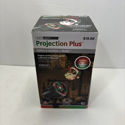 Gemmy Christmas Lightshow LED Projection Santa Red/Green/White