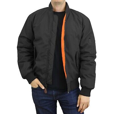 Mens Heavy Weight MA-1 Flight Bomber Jacket Full Zip Outerwear Coat Colors NWT