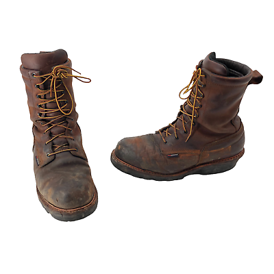 Red Wing Loggermax Men s Brown Leather Steel Toe Boots Size 11.5
