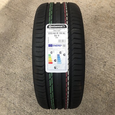 1x 225 40 19 93Y Continental ContiSportContact 5 Tyre MOE SSR Mercedes Runflat
