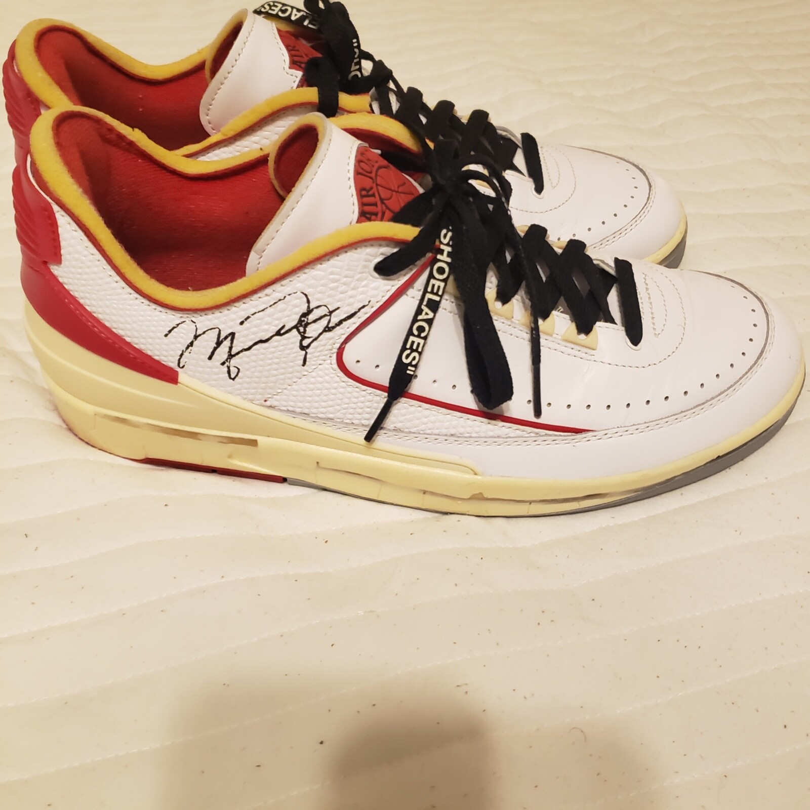 Off White x Air Jordan 2 Retro Low SP White Varsity Red