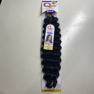 MILKY_WAY QUE HUMAN HAIR_MASTER MIX_DEEP_BULK_22''_#1B