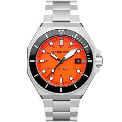 Pre-owned Spinnaker Dumas Automatic Tangerine Ss