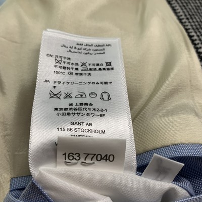 GANT Size 42 Black White Glenplaid Wool Blend Single breasted 36 29 Suit