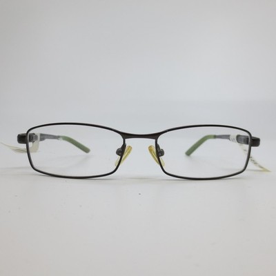 Runway Tween 26 Rectangular Eyeglasses Pewter Green Chevron 49-15-135 Frame