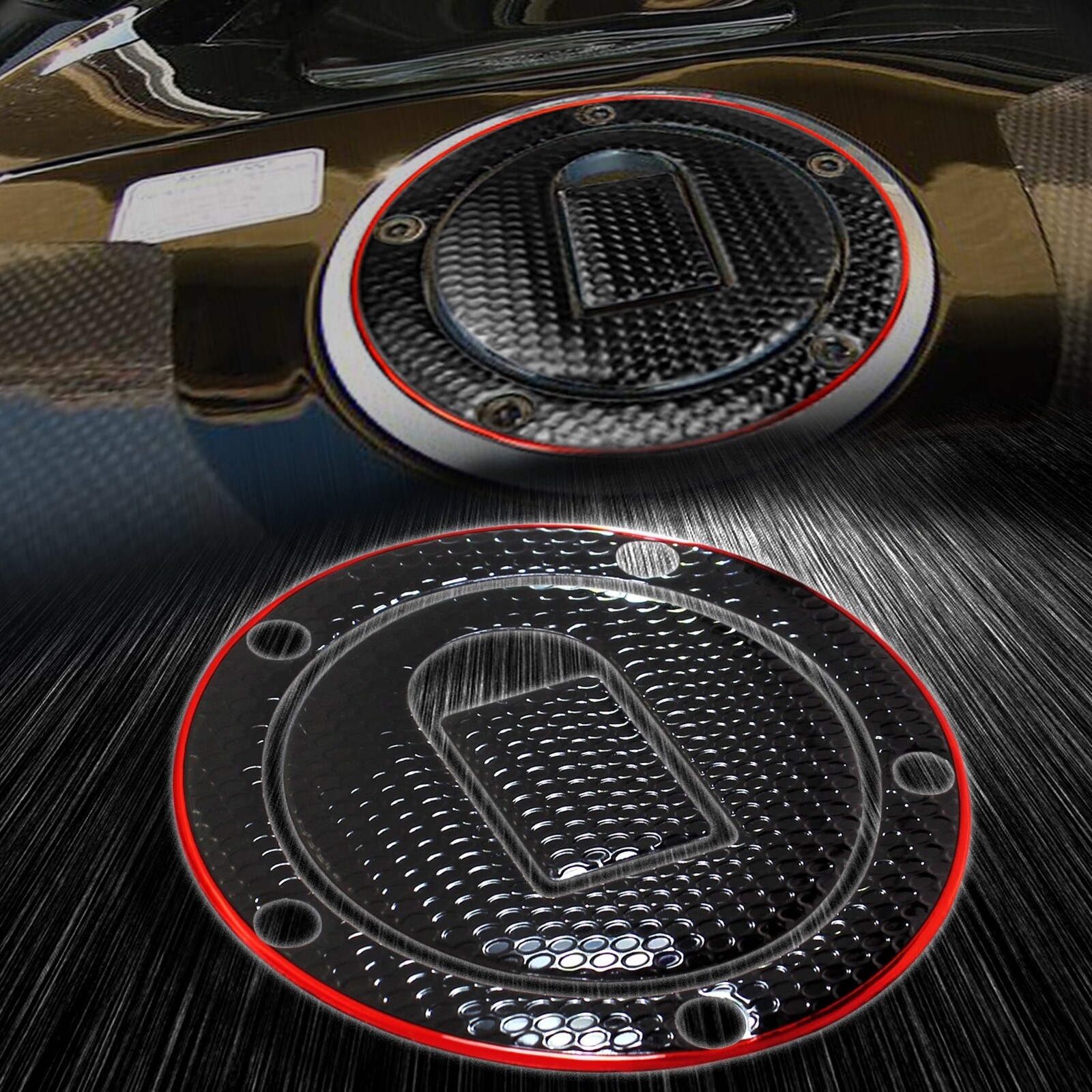 その他 03 Gas Tank Fuel Cap Cover Decal Pad 04-05 Ninja ZX10R/ZX6R/ZX9R