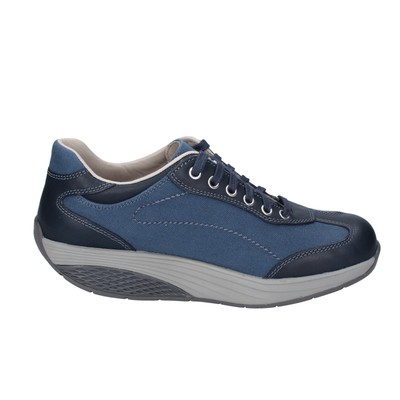 MBT DAMEN SCHUHE MBT 36 EU SNEAKERS BLAU TEXTIL LEDER BG949-36