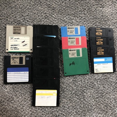 Lot Of 14 Maxell MF 2HD, Memorex, Sony,  TDK High Density Floppy Disks Used