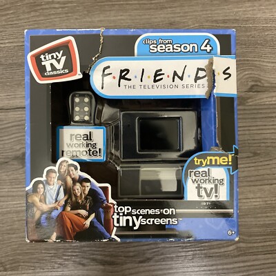Tiny TV Classics Friends Clips Season 4 Real Working TV and Remote Brand New