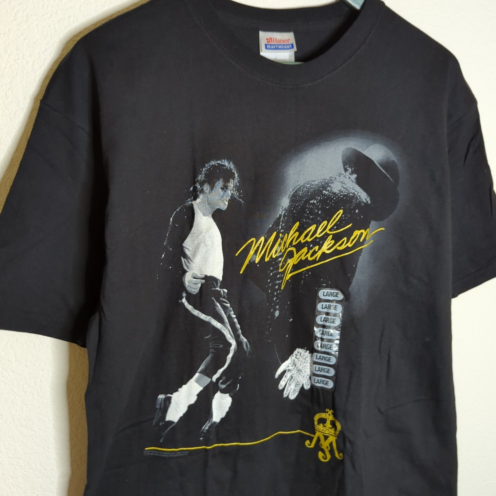 Hanes MICHAEL JACKSON Tシャツ Michael Jackson - “Michael” - 2010 Black Shirt - Adult M (38