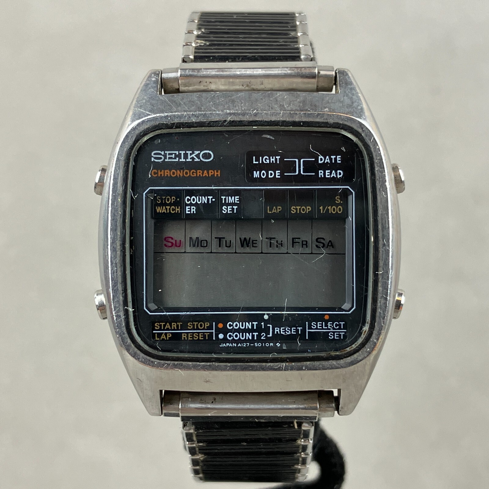 vintage an・an no.12 Seiko Lc Chronograph / A128-5000 / 1978 Seiko 12kt Silver