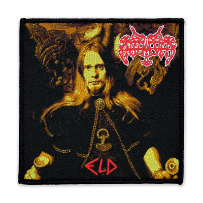 Enslaved - Eld BLACK Woven Patch Battle Jacket Black Metal Viking Mayhem