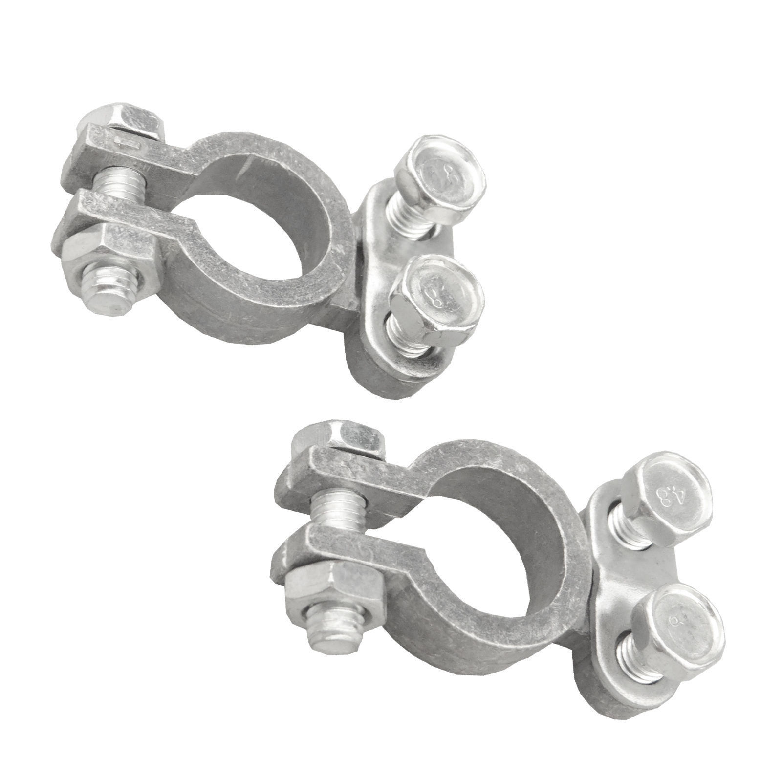 2 Morsetti Per Batteria Auto Positivo Negativo 6-12V Universali a Vite dfh