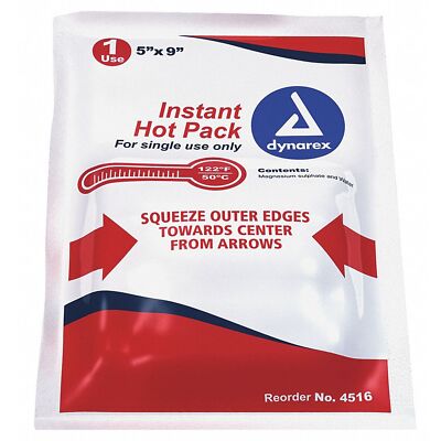 Dynarex Disposable Plastic Cover 5 x 9'' Instant Hot Pack 4516 24 per Case