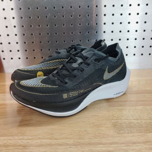 Women Nike ZoomX Vaporfly Next% 2 Black Metallic Gold Sz 8.5 Women Nike ZoomX Vaporfly Next% 2 Black Metallic Gold Sz 8.5