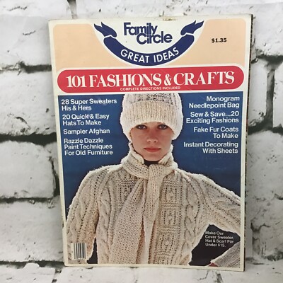 Family Circle Great Ideas Magazine - 101 Fashions & Crafts - 1982