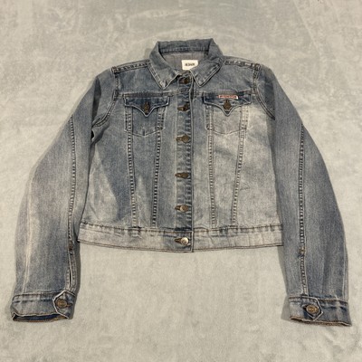 Hudson Denim Jacket Womens Medium Chest 19 Crop Country Cowgirl Western Rider