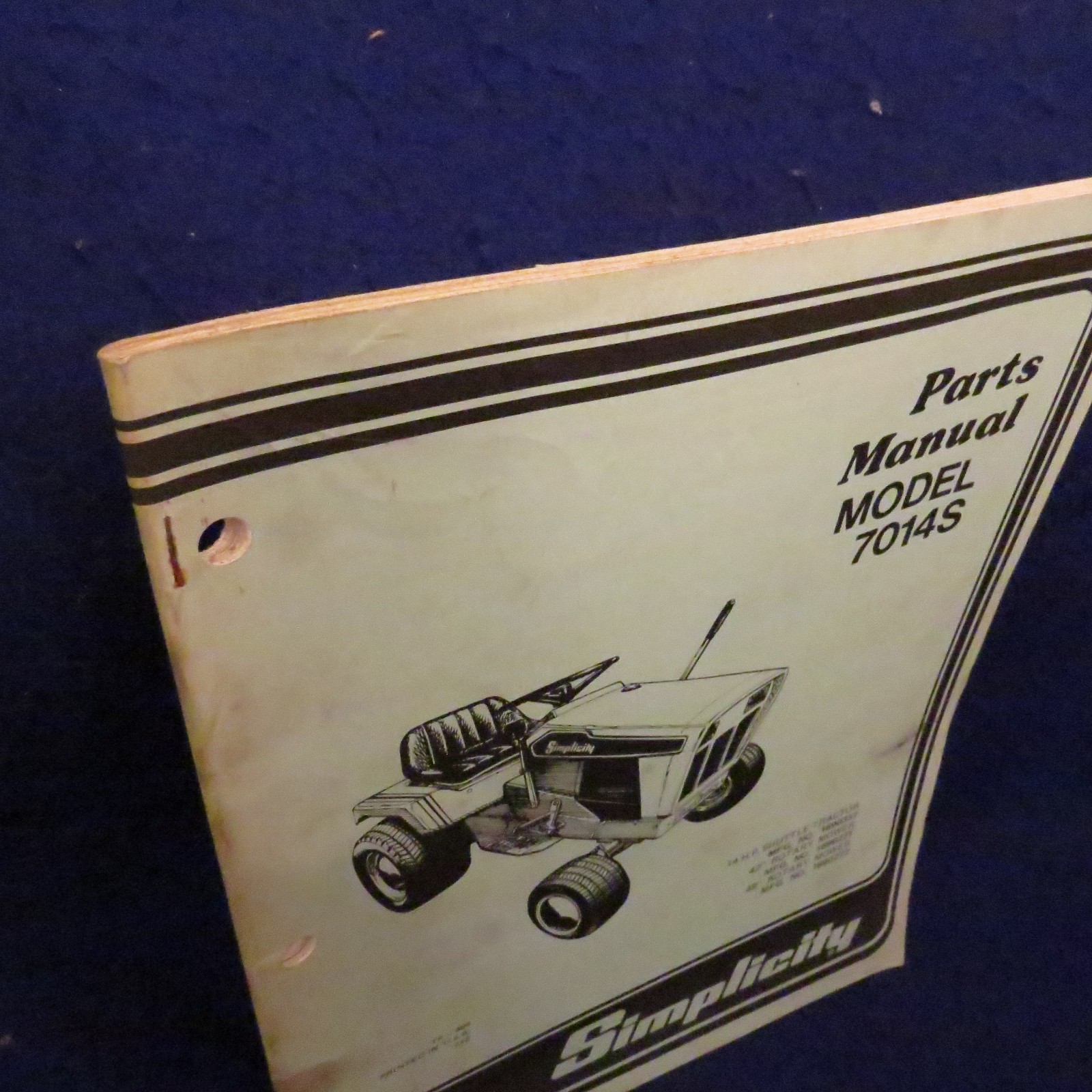 ORIGINAL SIMPLICITY MODEL 7014S RIDING LAWN TRACTOR PARTS MANUAL