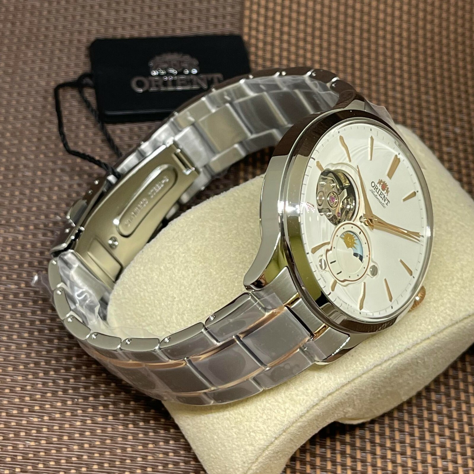 Pre-owned Orient Ra-as0101s10b Sun & Moon Series Classic Mechanical Men's Watch Ra-as0101s