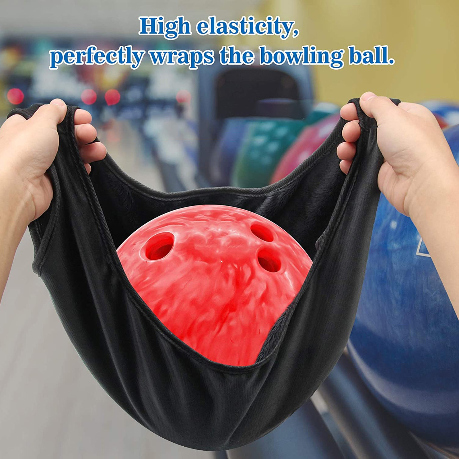 Black Super Soft & Absorbent See Saw Polisher Bowling Ball Cleaning Bag Storage