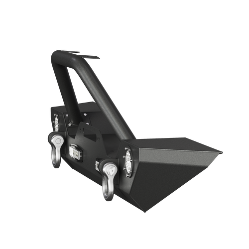 For 07-24 Jeep Wrangler JK JL Gladiator JT Front Bumper w/LED Lights Winch Plate