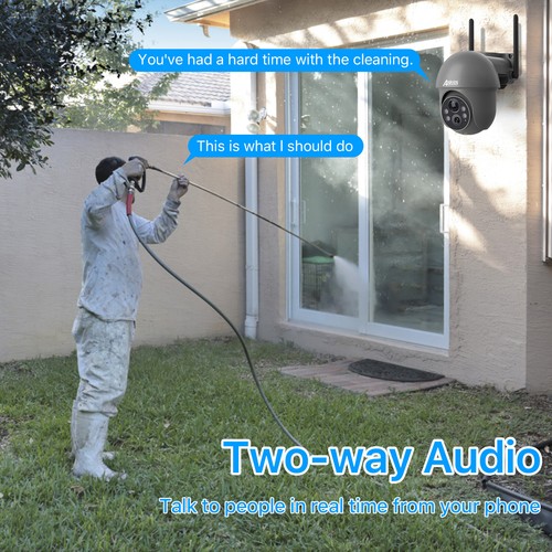 3MP WIFI Pan/Tilt Home Security Camera Outdoor Wireless Solar & Battery Powered