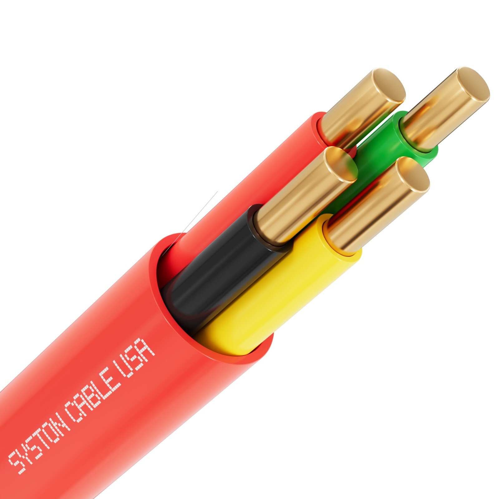Syston 16/4 Fire Alarm Cable FPLR Unshielded Copper Wire - 100 ft/250 ft/1000 ft