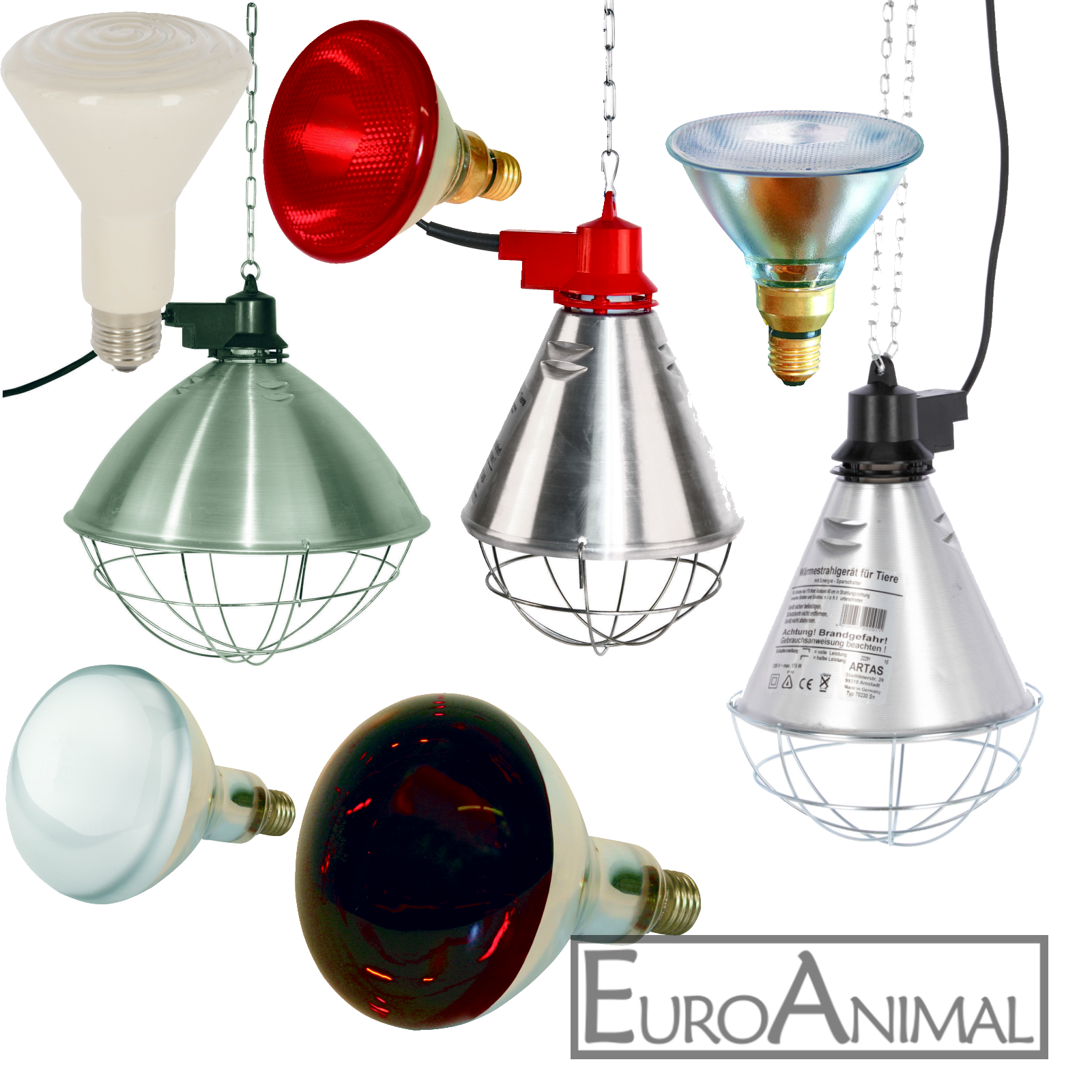 Rotlichtlampe Infrarot-Lampe Infrarotstrahler Wärmestrahler Wärmelampe Heizlampe