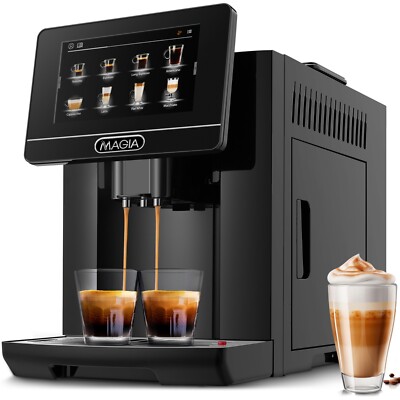 Fully Automatic Espresso Machine W Grinder  19 Customizable Coffee Options