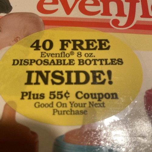 🧸Vintage Evenflo Complete Disposable Nurser Baby Bottle Gift Set FREE SHIP🍼