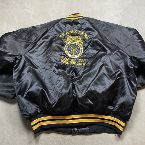 Vintage Teamsters Satin Bomber King Louie Jacket XXL Local