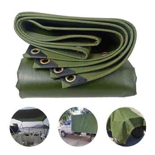 35Mil Thick Waterproof Canvas Tarps 19.4oz Durable Tear UV Resistant Tarpaulins