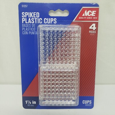 Ace SPIKED Clear Plastic Cups Square 1-7/8''  4 pcs. #51257 9083