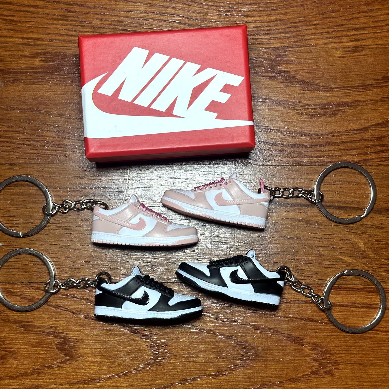 Nike Dunk Low 3D Mini Sneaker Keychain and Shoe Box Option