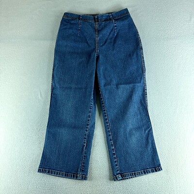 White Stag Women Pants Blue Tag Size S (26x20) Petites Elastic Waist Denim