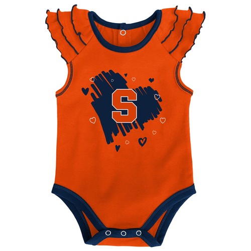 Комплект Outerstuff NCAA Infant Girls Syracuse Orange Touch Down из 2 комплектов Creeper