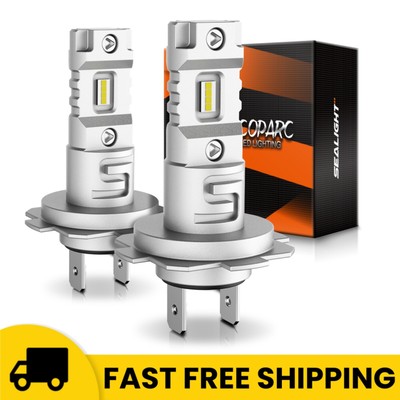 SEALIGHT H7 LED Headlight Bulb Kit 6500K Cool White High Low Beam For BMW X1 X6
