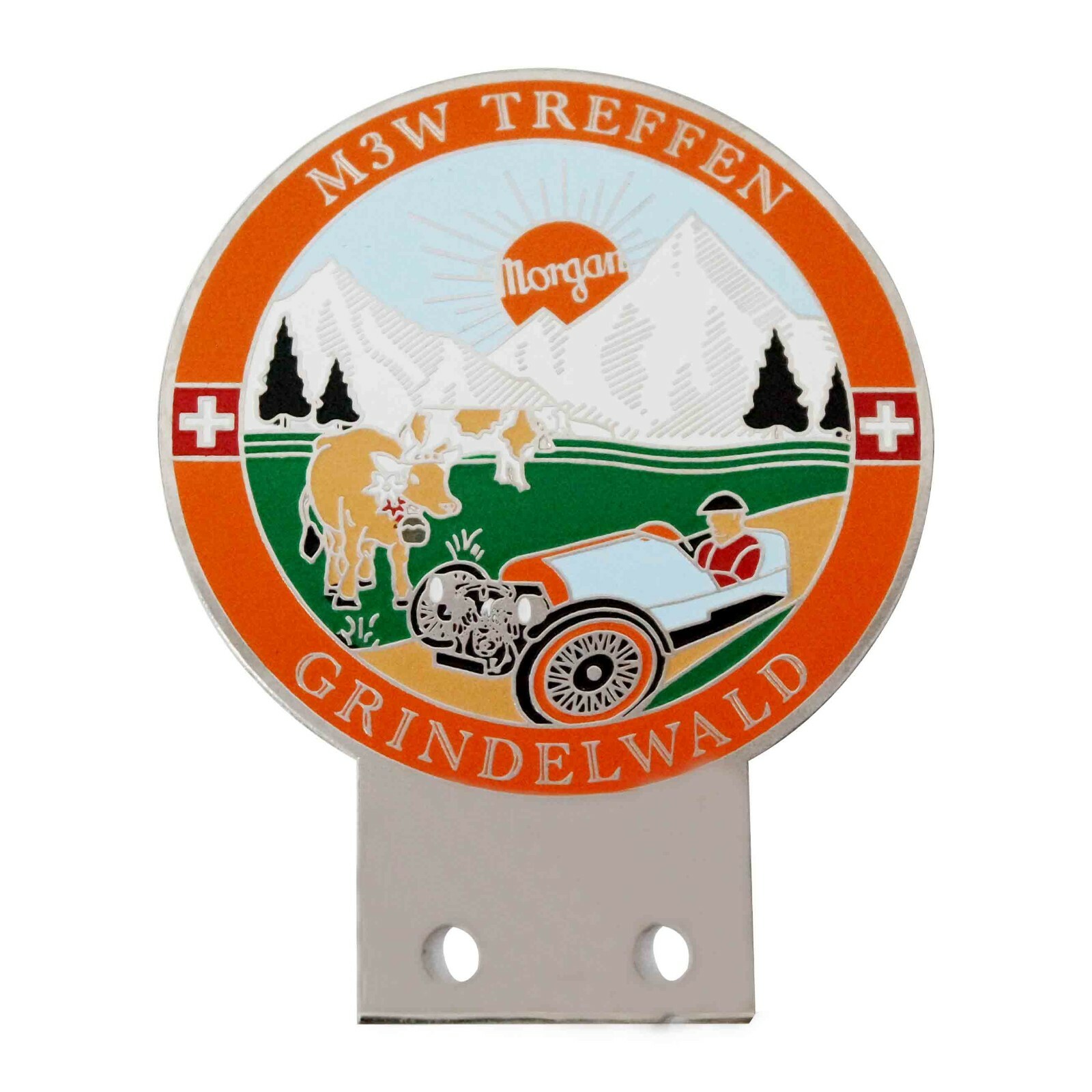 Morgan 3 Wheeler Grindelwald Enamalled Car Badge  